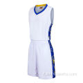 Uniforme da basket semplice alla moda in bianco all&#39;ingrosso